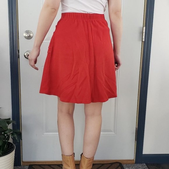 70s Orange Mini Skirt with Pocket - Picture 3 of 3